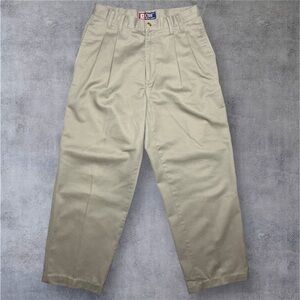 CHAPS Ralph Lauren Pants W30 Hemmed to L30 Pleated Front 100% Cotton